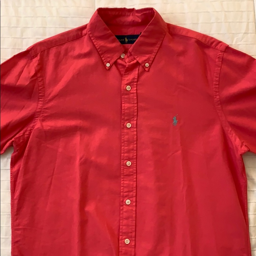 Coral Pink Classic Fit Button Down - Ralph Lauren